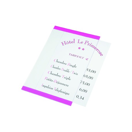 Plaque porte-tarifs / consignes