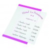 Plaque porte-tarifs / consignes
