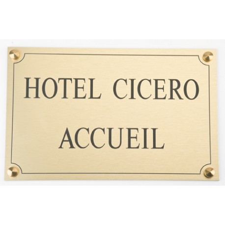 Plaque signalétique alu