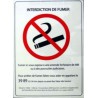 plaque interdiction de fumer