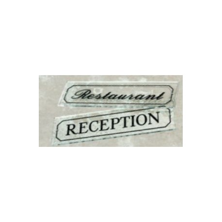 Plaque signalétique transparente 250X70