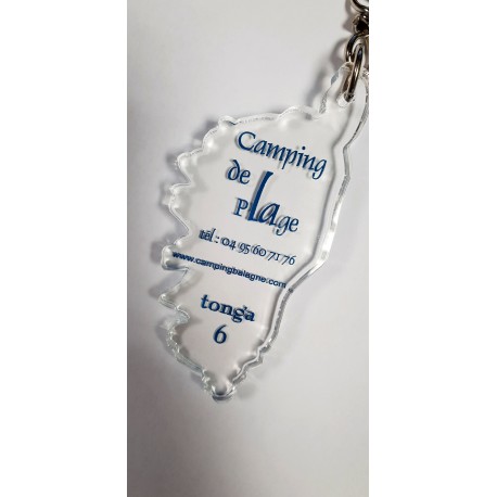 Porte clé plexi transparent (Corse)
