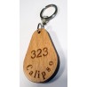 Porte clé Bois POIRE ép. 6 mm