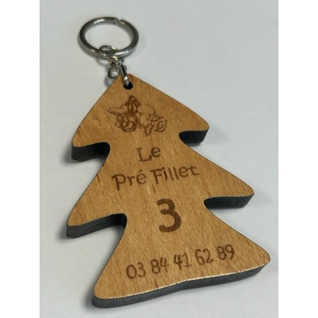 Porte clé bois sapin