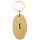 Porte clé LAITON ovale plat