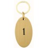 Porte clé LAITON ovale plat
