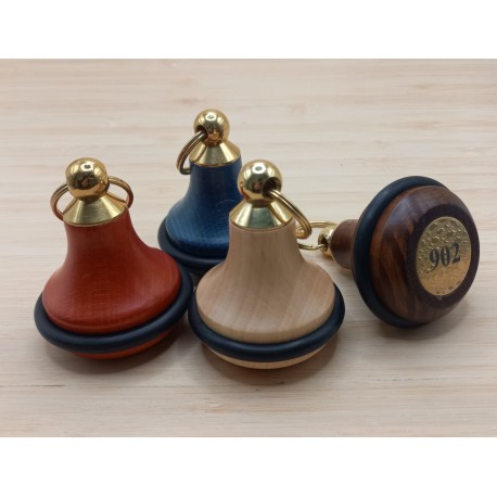 Porte-clés poire bois-laiton